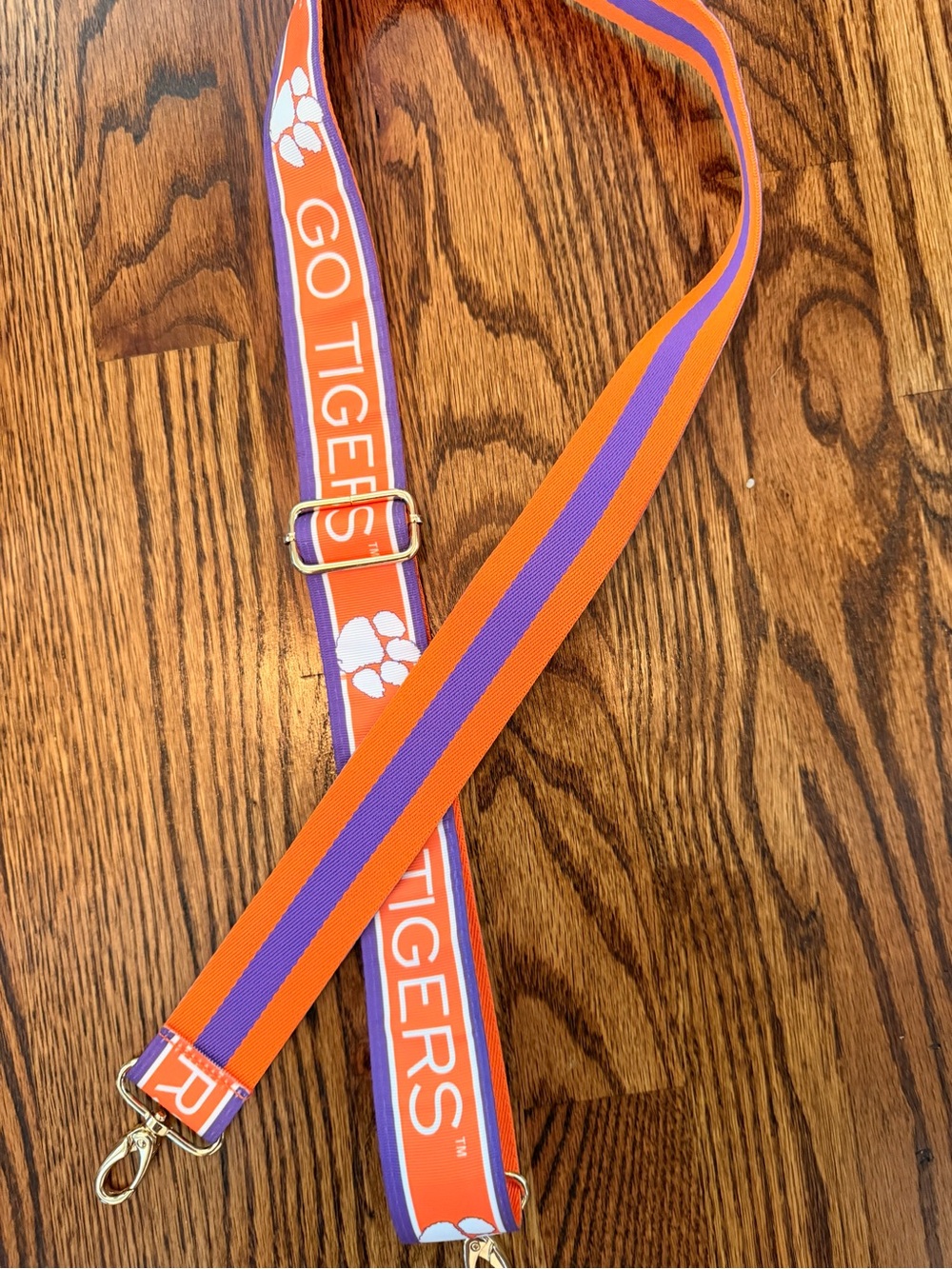 Purse Strap - Go Tigers Orange and Purple Attachable - Team Spirit - Picture 2 of 2